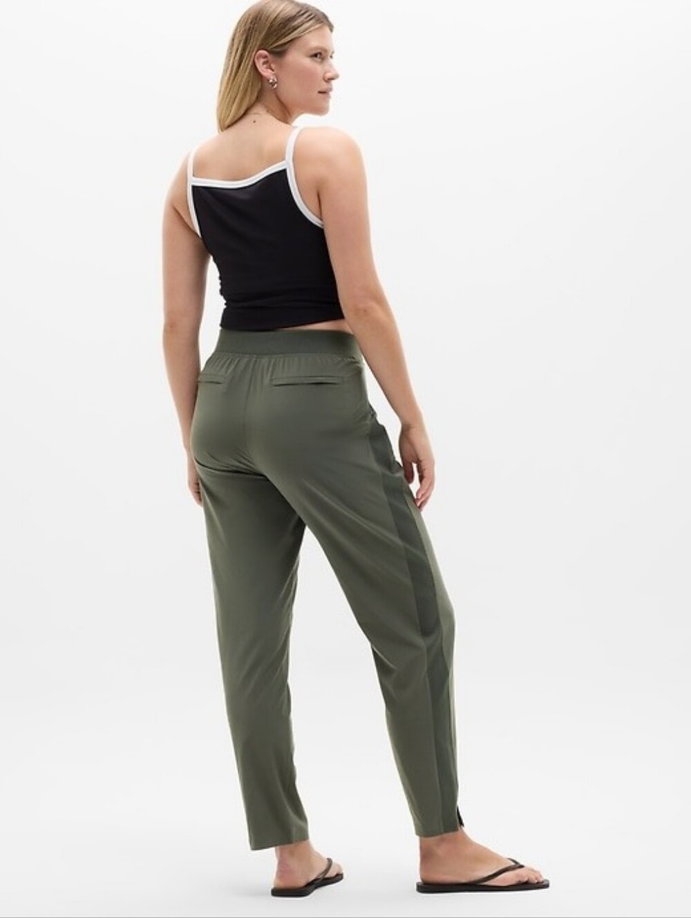 Athleta Brooklyn Mid Rise Tapered Ankle Pant In Jungle Green 6P - Picture 2 of 8